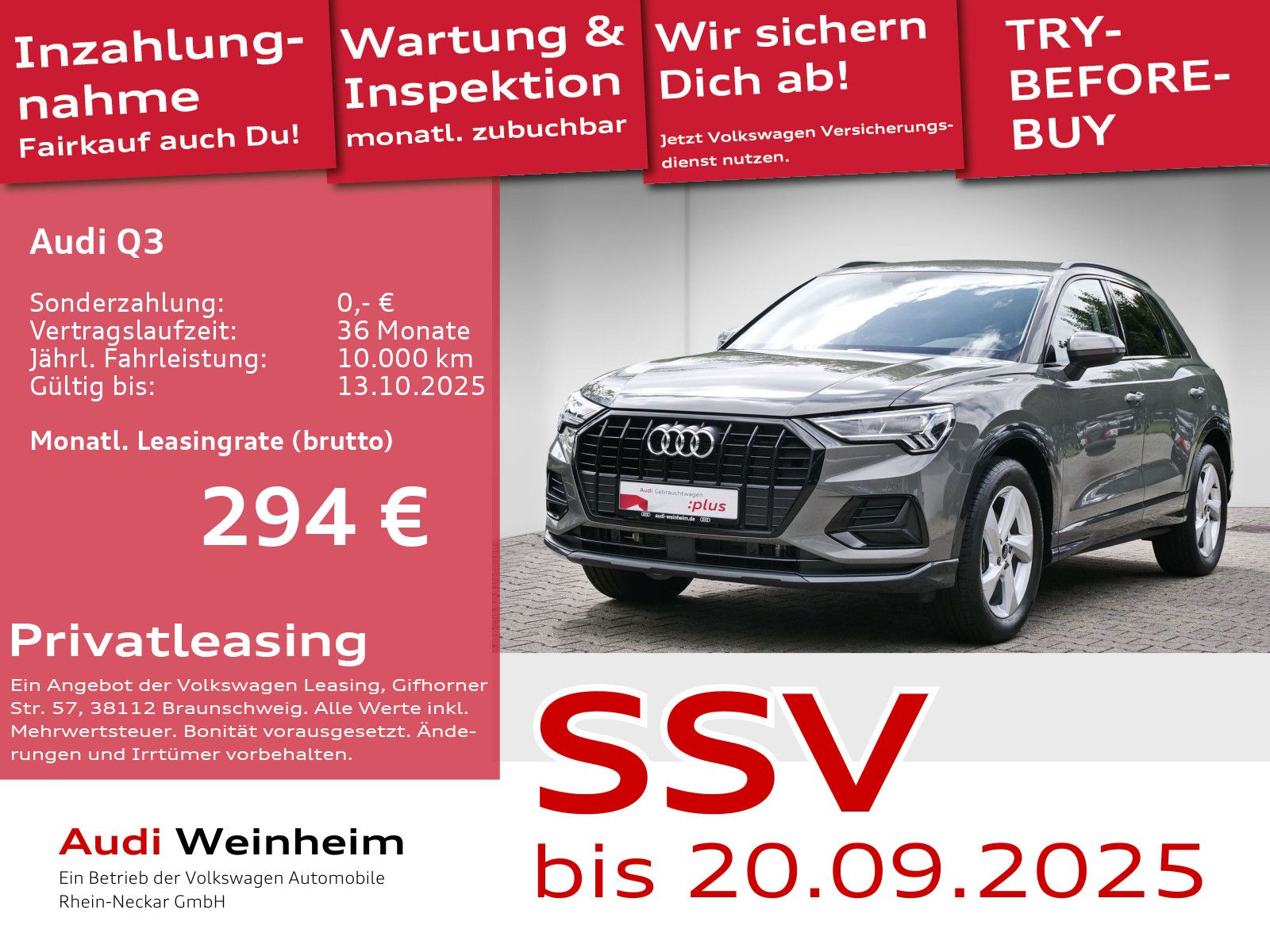 Audi Q3 TFSI Black Paket LED Plus AHK S-tronic uvm