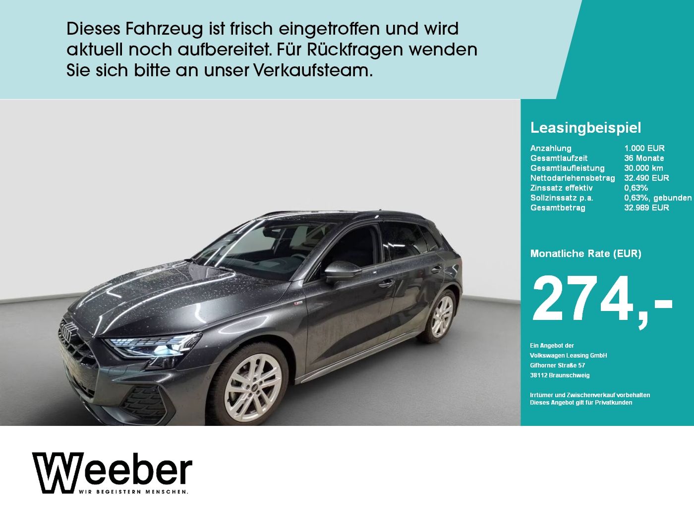 Audi A3 Sportback S line *AHK*APP CONNECT*LED*NAVI*KA