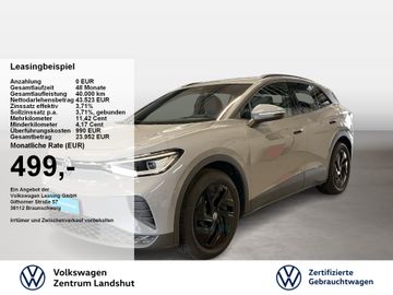Volkswagen Leasingangebot: Volkswagen ID.4 Pro electric Automatik 2xKlima ACC AHK AUT