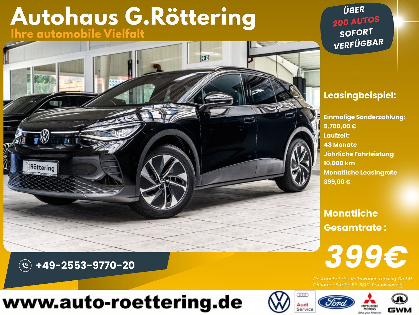 Fahrzeugabbildung Volkswagen ID.4 Pure 125 kW Energy+ACC+360Kamera+Matrix