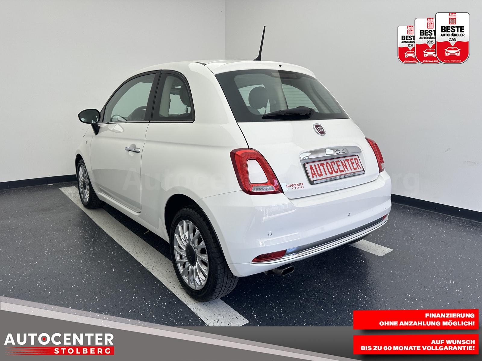 Fiat 500 Lounge "PANO-MULTI-KLIMA-PDC-ALU-TÜV NEU"
