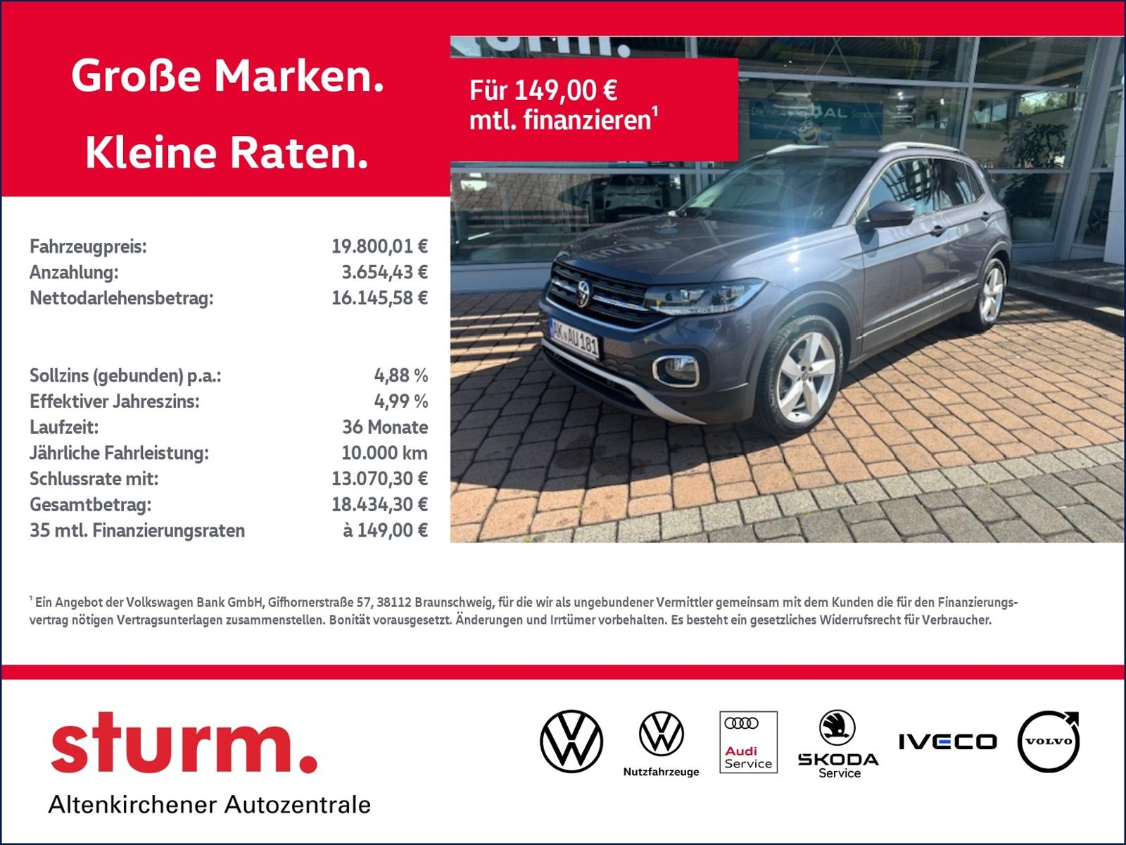 Volkswagen T-Cross Style 1.0 TSI *LED, Kamera, SHZ*