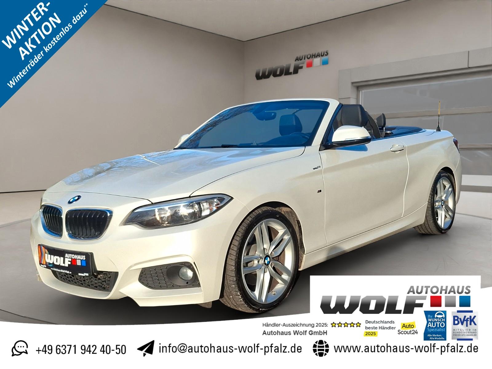 BMW 220i Cabrio M Sport 18"~GRA~SHZ~PDC~Ambiente~Blu
