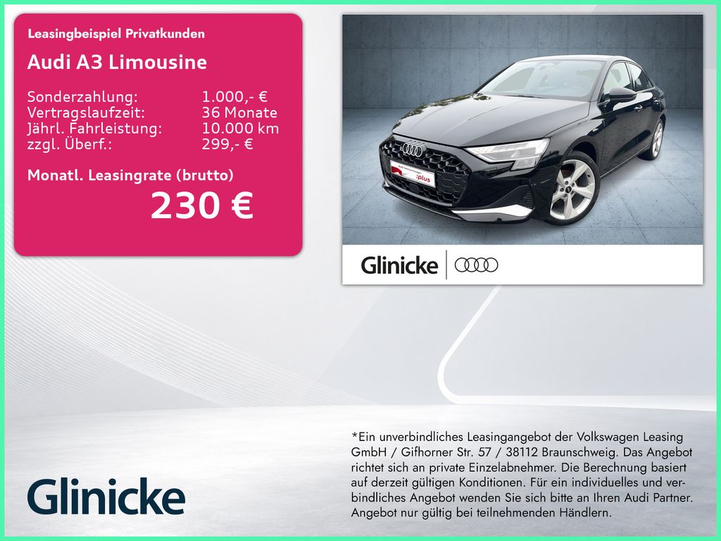 A3 Limousine advanced TFSI S tr AHK/Nav/ACC/LED/