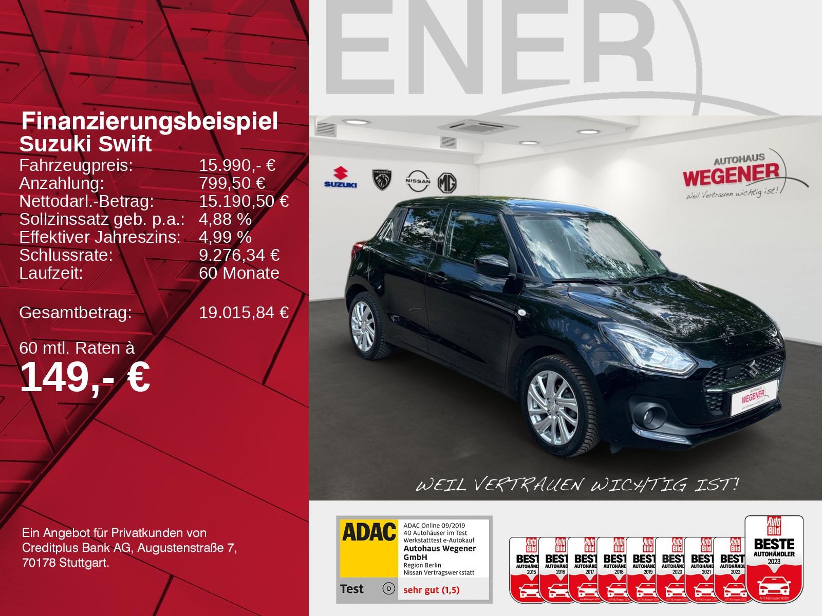 Suzuki Swift 1.2 CVT Comfort LED Navi Kamera ACC Bluet.