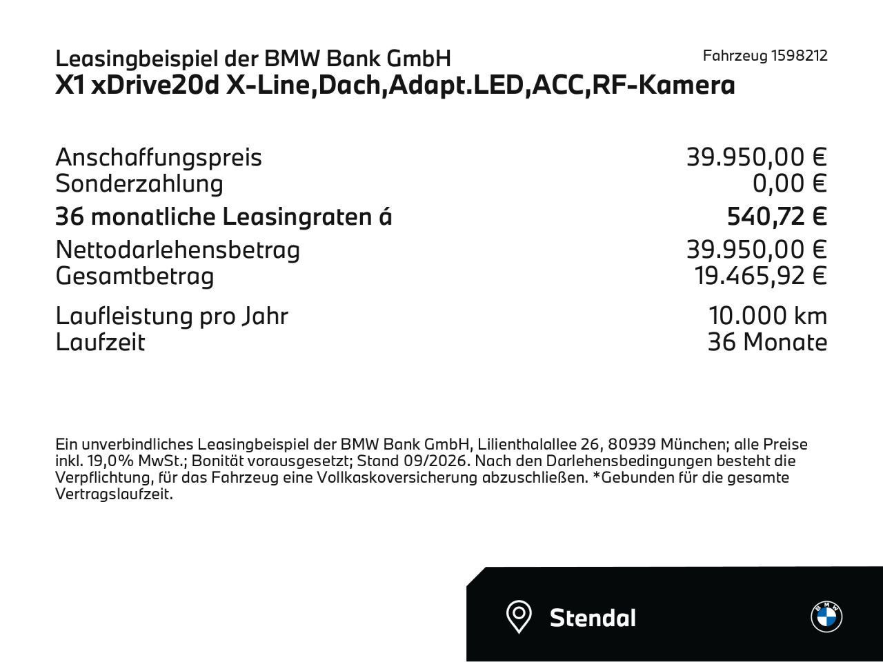 BMW X1 xDrive20d X-Line Dach Adapt.LED ACC RF-Kamera foto 2