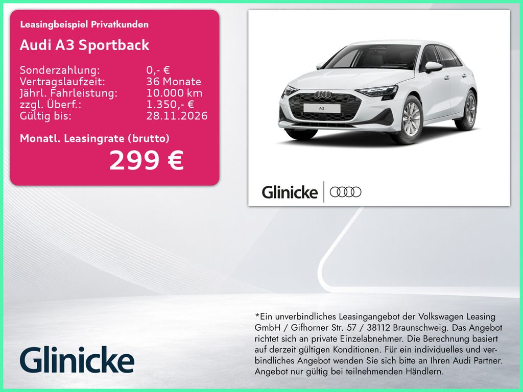 A3 Sportback TFSI S tronic *AKTION*AHK*SONOS*