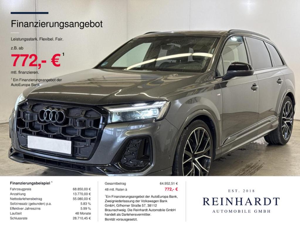 Audi Q7 50TDi Q 2x S LINE BLACK ACCPANOAHKStHzKAM 2025