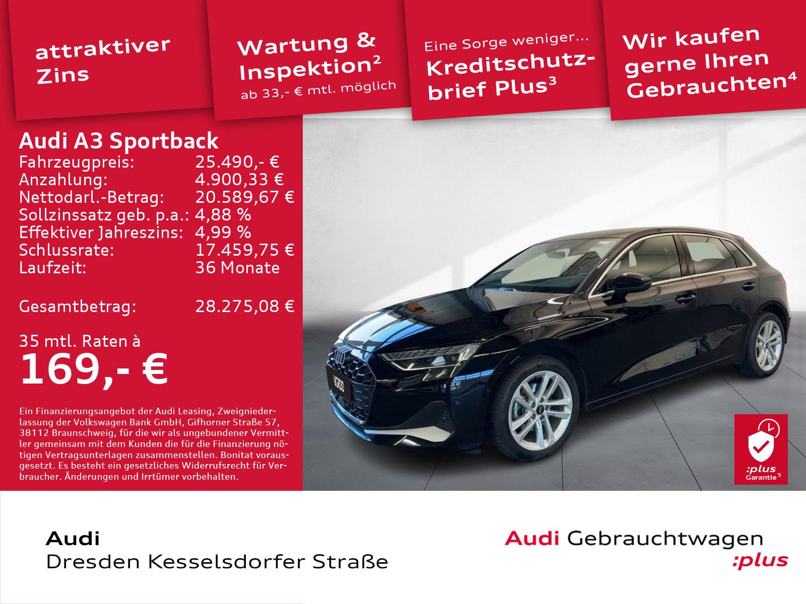 Audi A3 Sportback 30 TFSI advanced PDC DAB LED Sitzhz