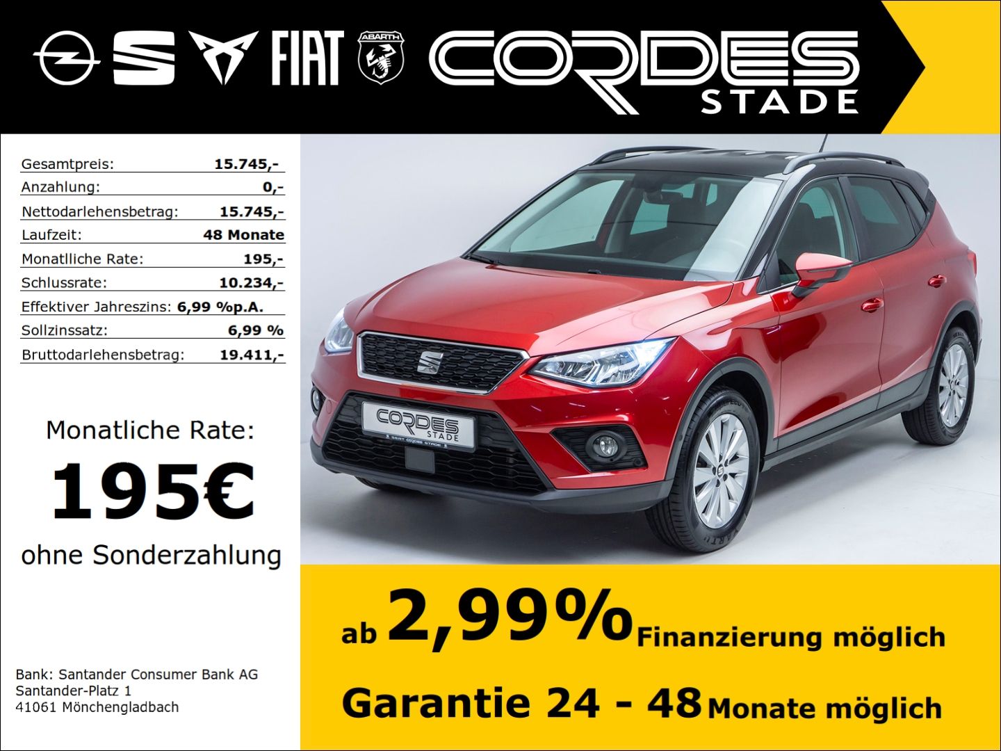 SEAT Arona Style BEATS Kollisionswarner PDCv+h Apple 