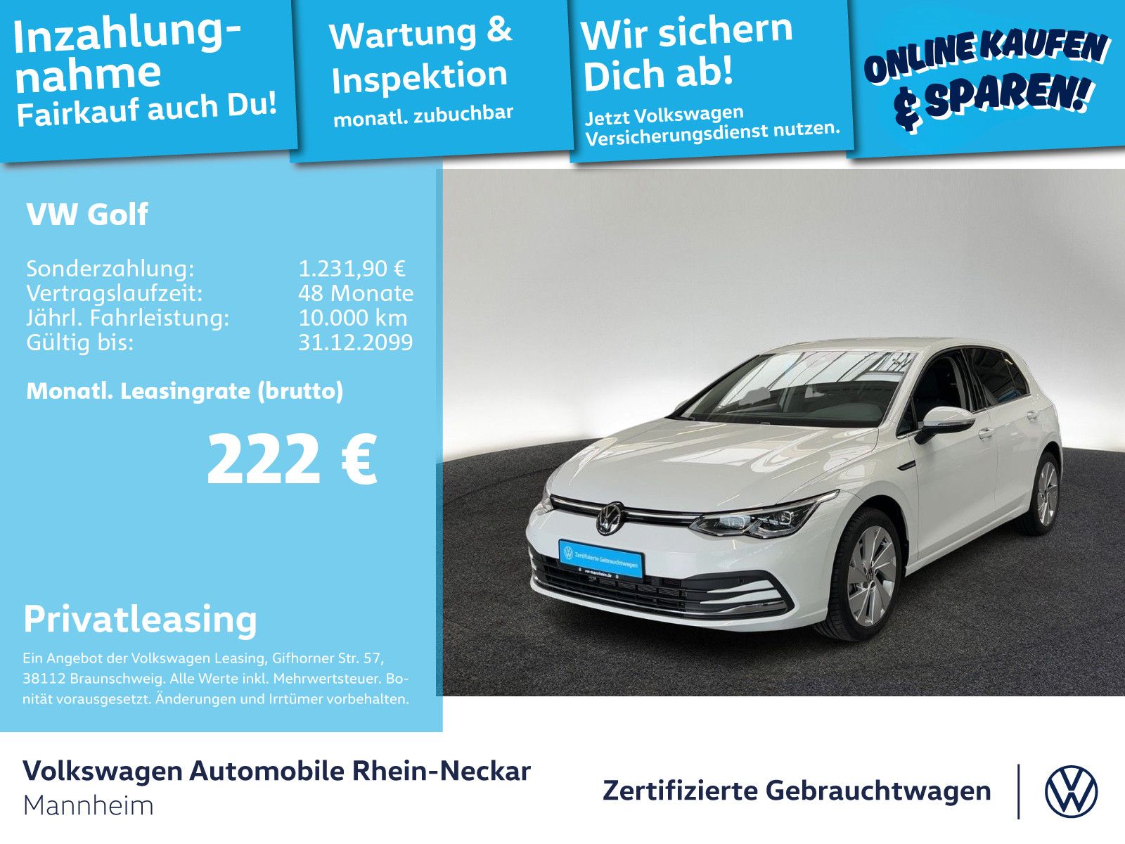 Volkswagen Golf VIII 1.5 eTSI Style DSG Navi PDC LED Plus u