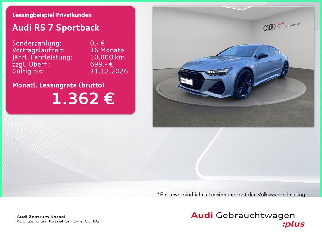 Audi RS 7 SB 4.0 TFSI quattro Laser B&O Keramik 360°
