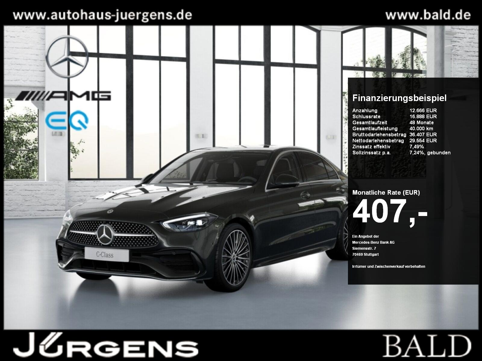 Mercedes-Benz C 200 d AMG-Sport/Distr/Memo/GURAD 360/Ambi/19''