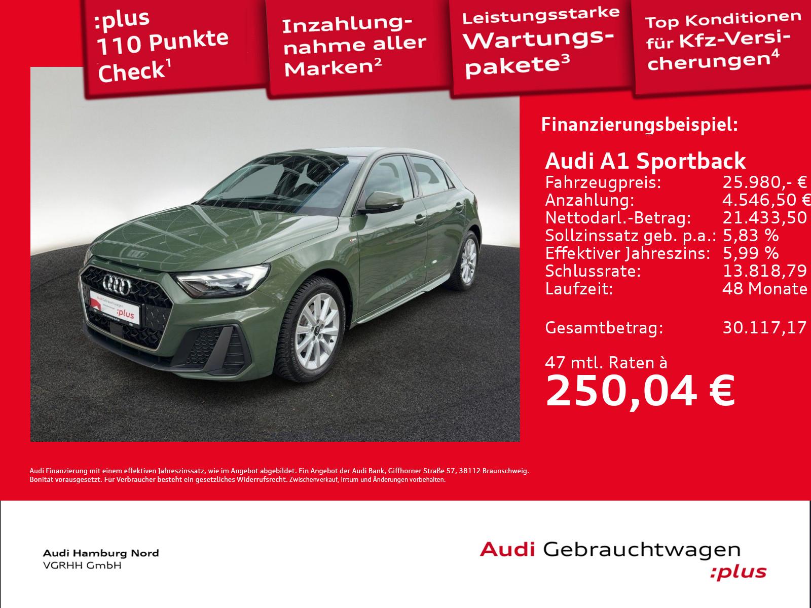 Audi A1  Sportback 30 TFSI S line Navi LED Sitzhzg