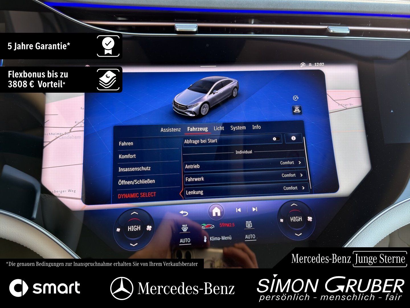 Fahrzeugabbildung Mercedes-Benz EQS 450 4M AMG Massage Sitzklima Nappa Mod 2026!