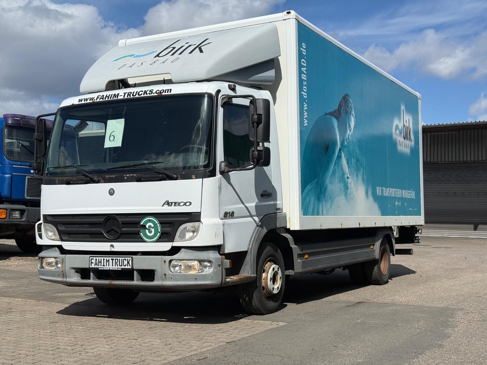 Mercedes-Benz ATEGO 816 Koffer, Klima, LBW, Blatt-Blatt