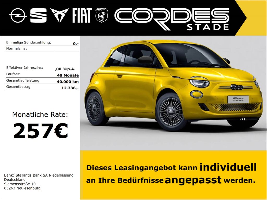 Fiat 500e Limousine Elektrisch 70kW (95PS) ICON Digit