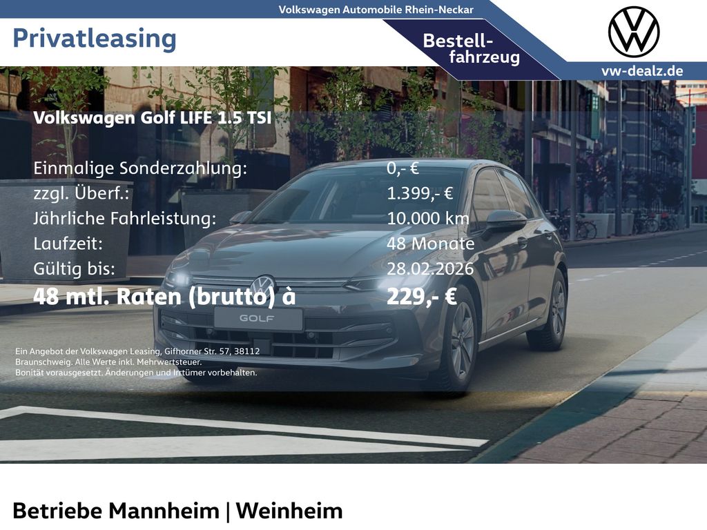 Volkswagen Golf Life 1.5 TSI Climatronic ACC ALU DAB LED