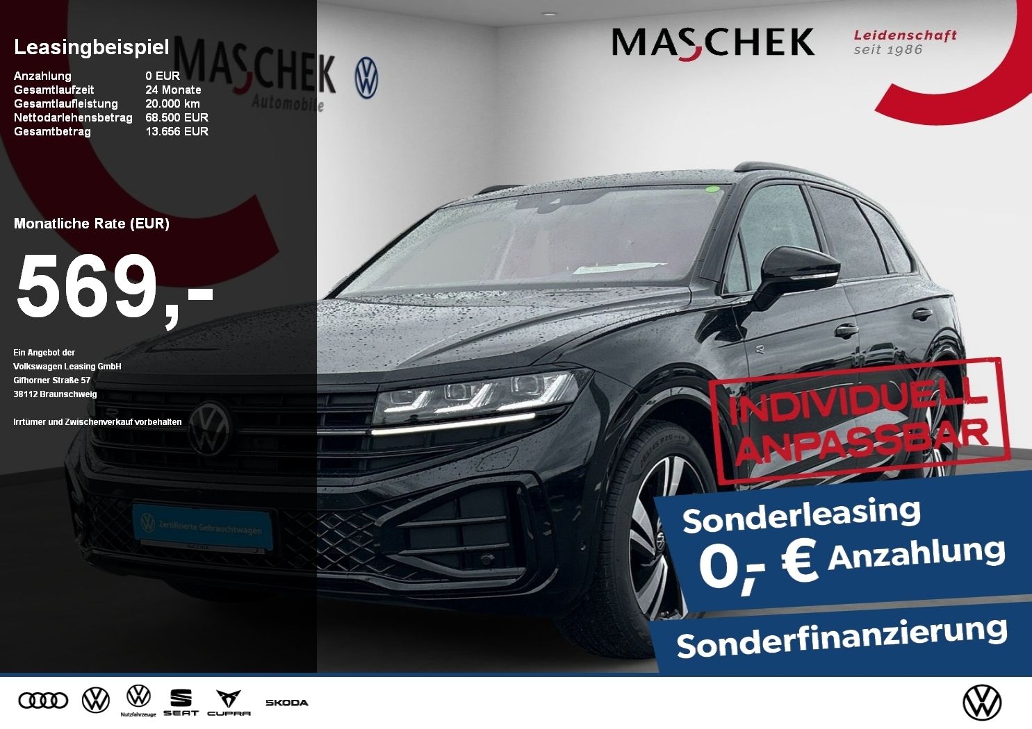 Volkswagen Touareg R-Line Sonderleasing NP120t Standh. Ansc