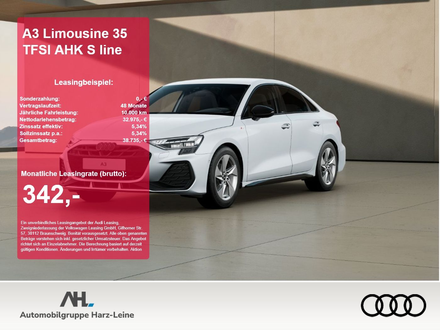 Audi A3 Limousine 35 TFSI AHK S line