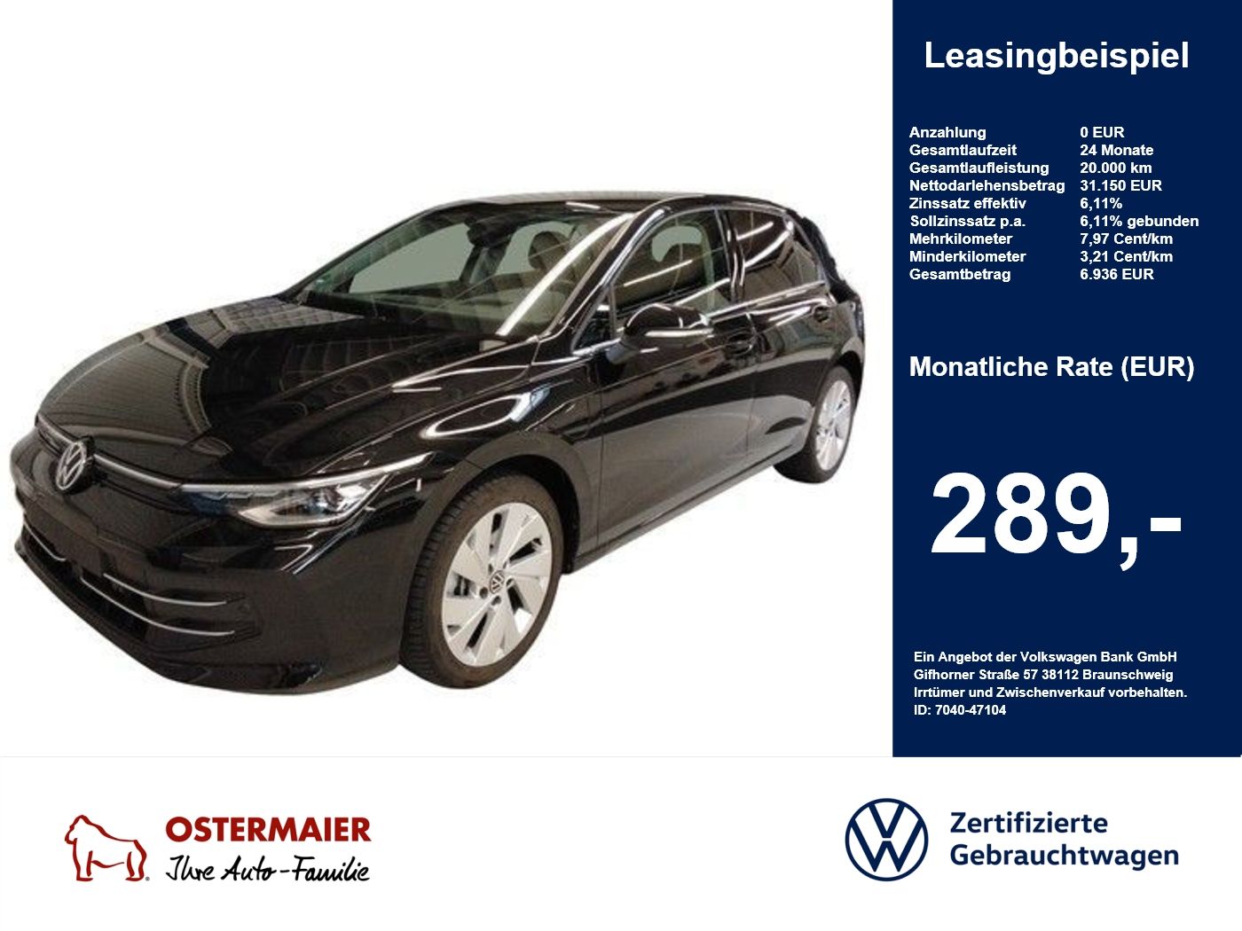 Volkswagen Golf VIII STYLE 1.5eTSI 204PS DSG HYBRID ACC.5J foto 1