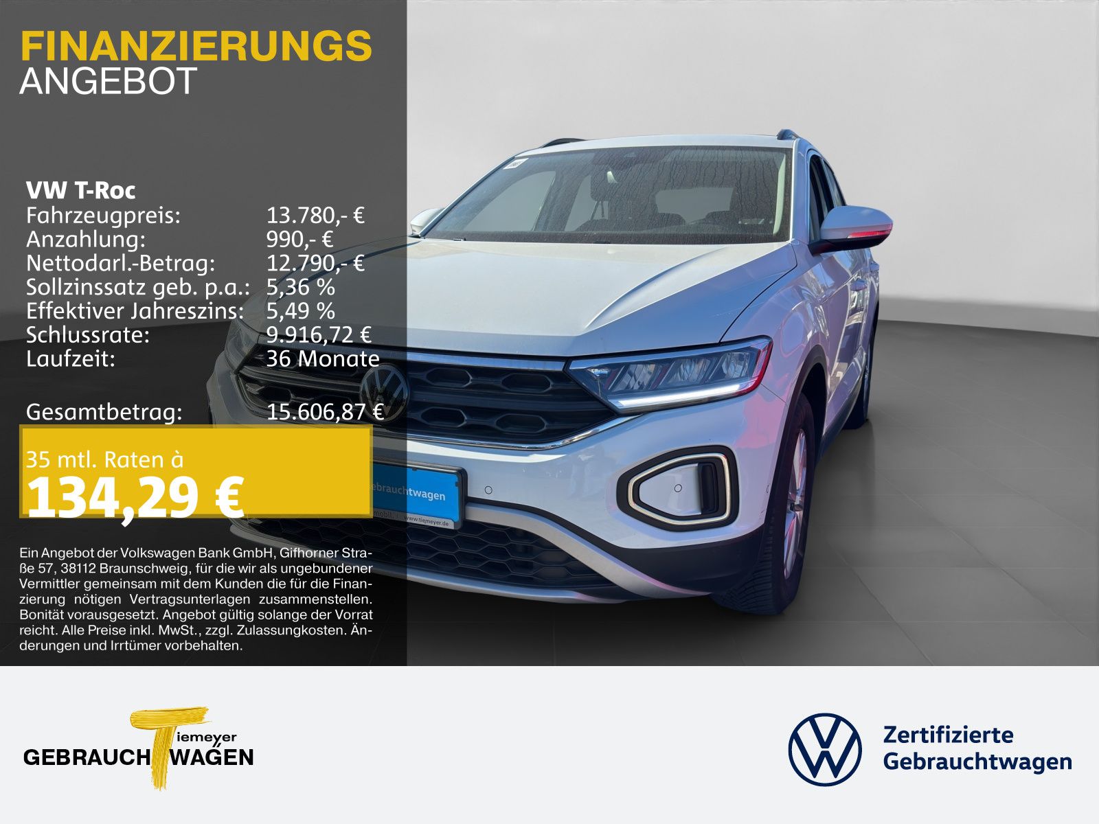 VW T-Roc 1.0 TSI LIFE NAVI LM GJR