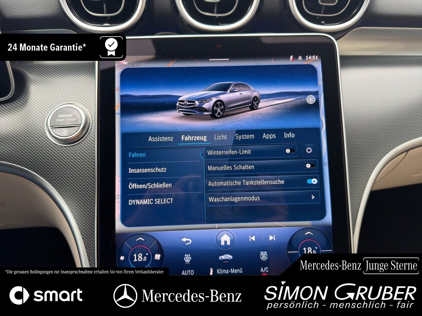 Fahrzeugabbildung Mercedes-Benz C 200 d Avantgarde Navi MBUX Kamera LED LRH 18Zo