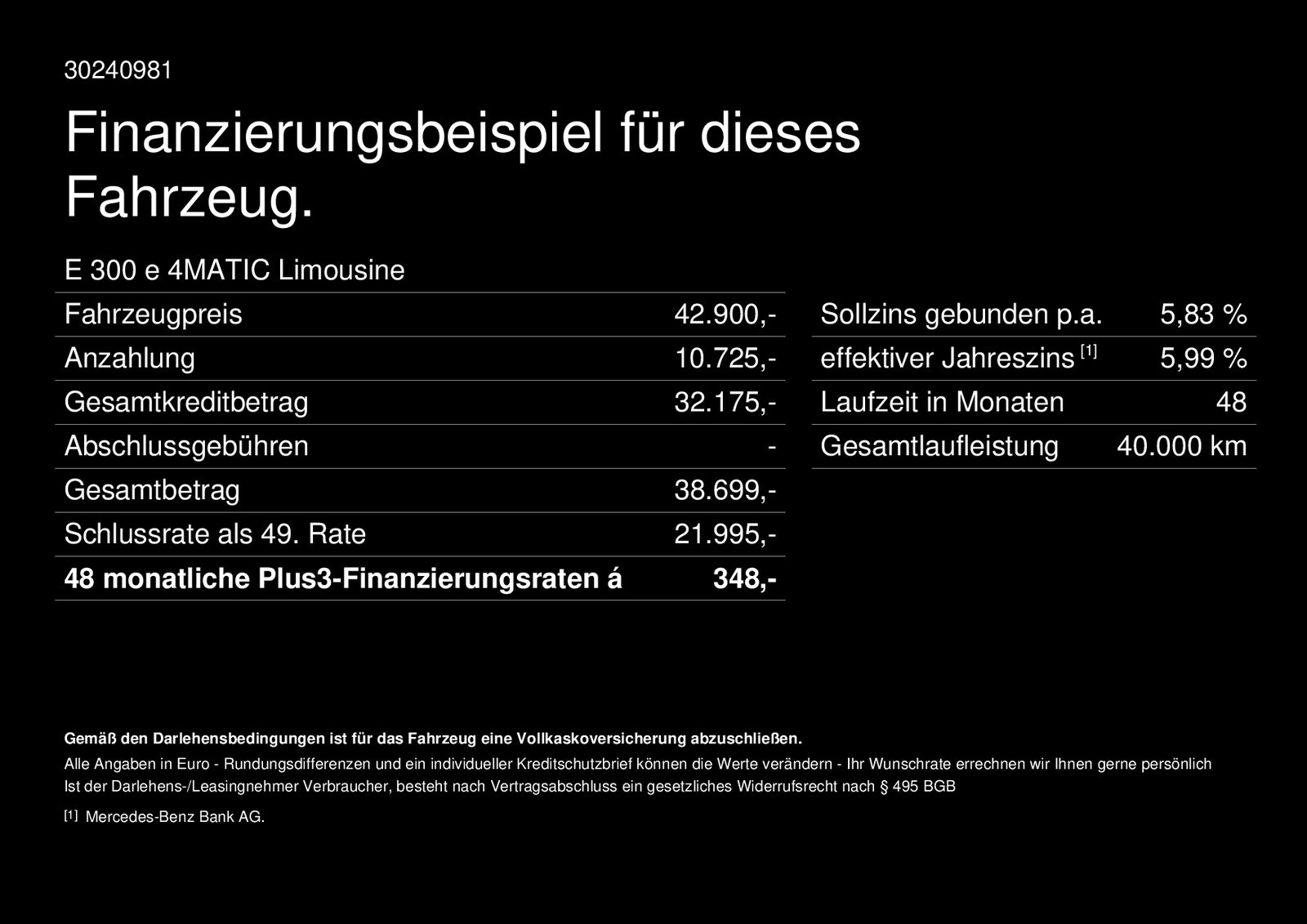 Fahrzeugabbildung Mercedes-Benz E 300 e 4M*Avantg*Distronic*Panorama*Headup*LED