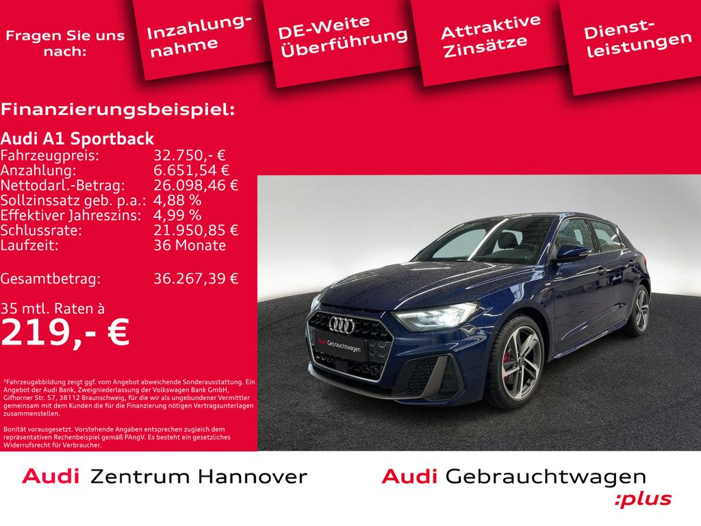 A1 Sportback S line 40 TFSI virtual LED Navi Tei
