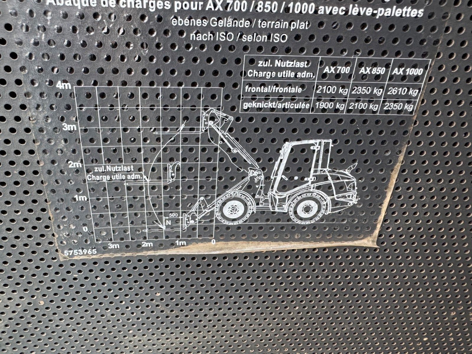 Fahrzeugabbildung Ahlmann AX 850 / nur: 671h / 11.2022 / Gabel / Schaufel