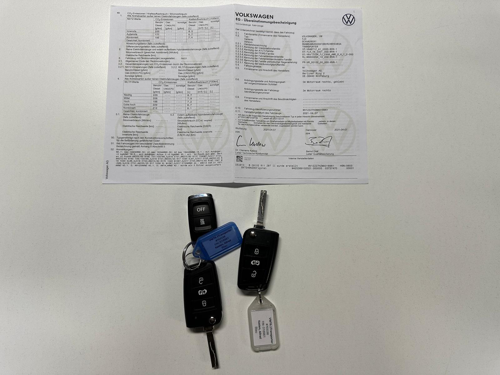 Volkswagen T6 Transporter T6.1 4MOTION KURZ DIFF-SPERRE LUFT-STANDHEIZUNG, миниатюра 23