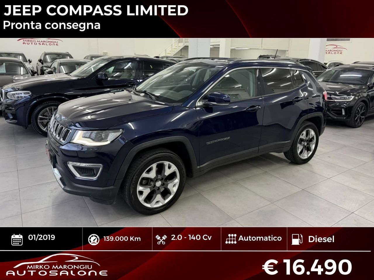 Jeep Compass 2.0 Multijet II 4WD Limited FINANZI