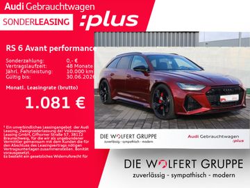 Audi Leasingangebot: Audi RS 6 Avant performance RS-SPORTAGA*STHZ*360°*ACC