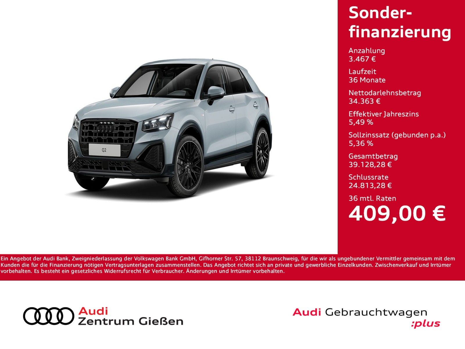 Audi Q2 35 TDI S-tronic S line Black Matrix AHK Navi 