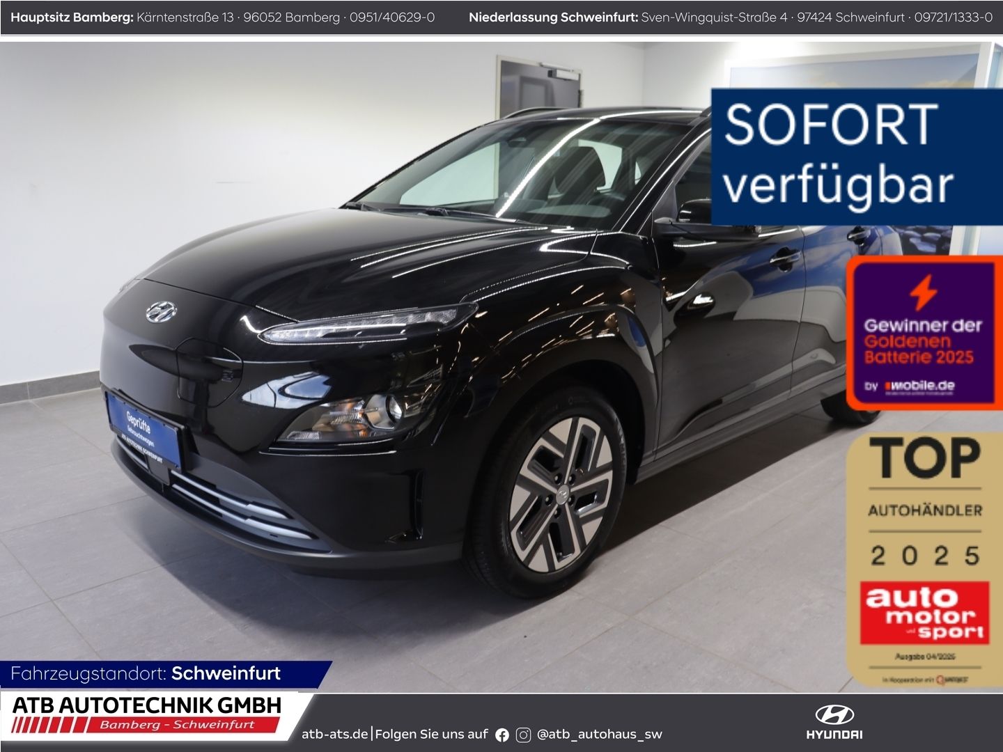 Fahrzeugabbildung Hyundai KONA Elektro Select 2WD 39,2kWh 96,2% SOH ACC Ap