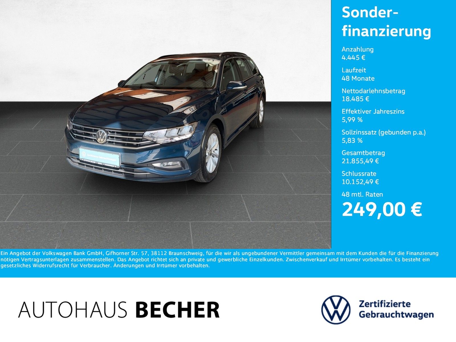 Volkswagen Passat Variant Business 2.0 TDI DSG Navi LED foto 1