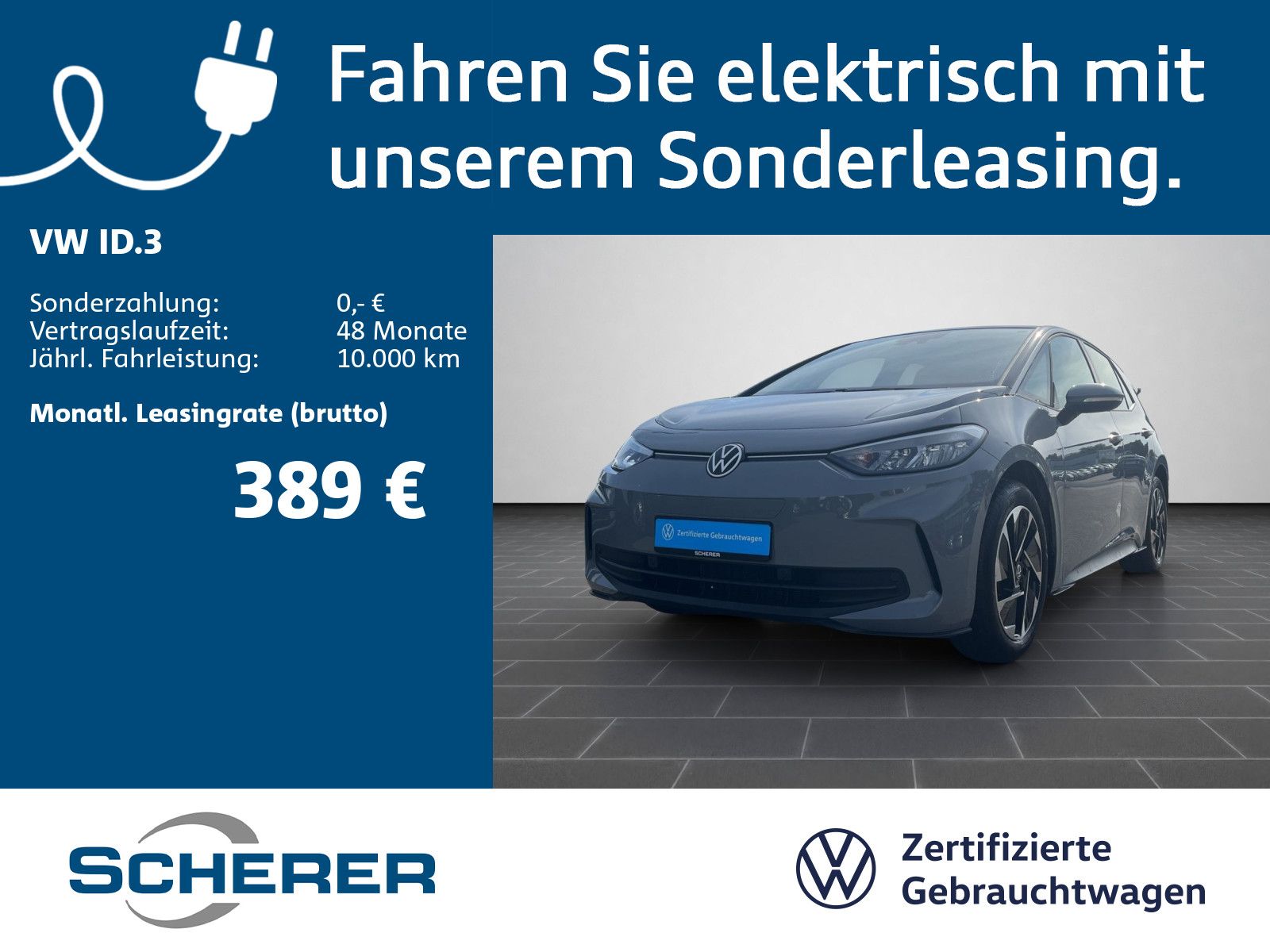 VW ID.3 Pro  58 kWh | SOH 92% | 18" in Schwarz/glan