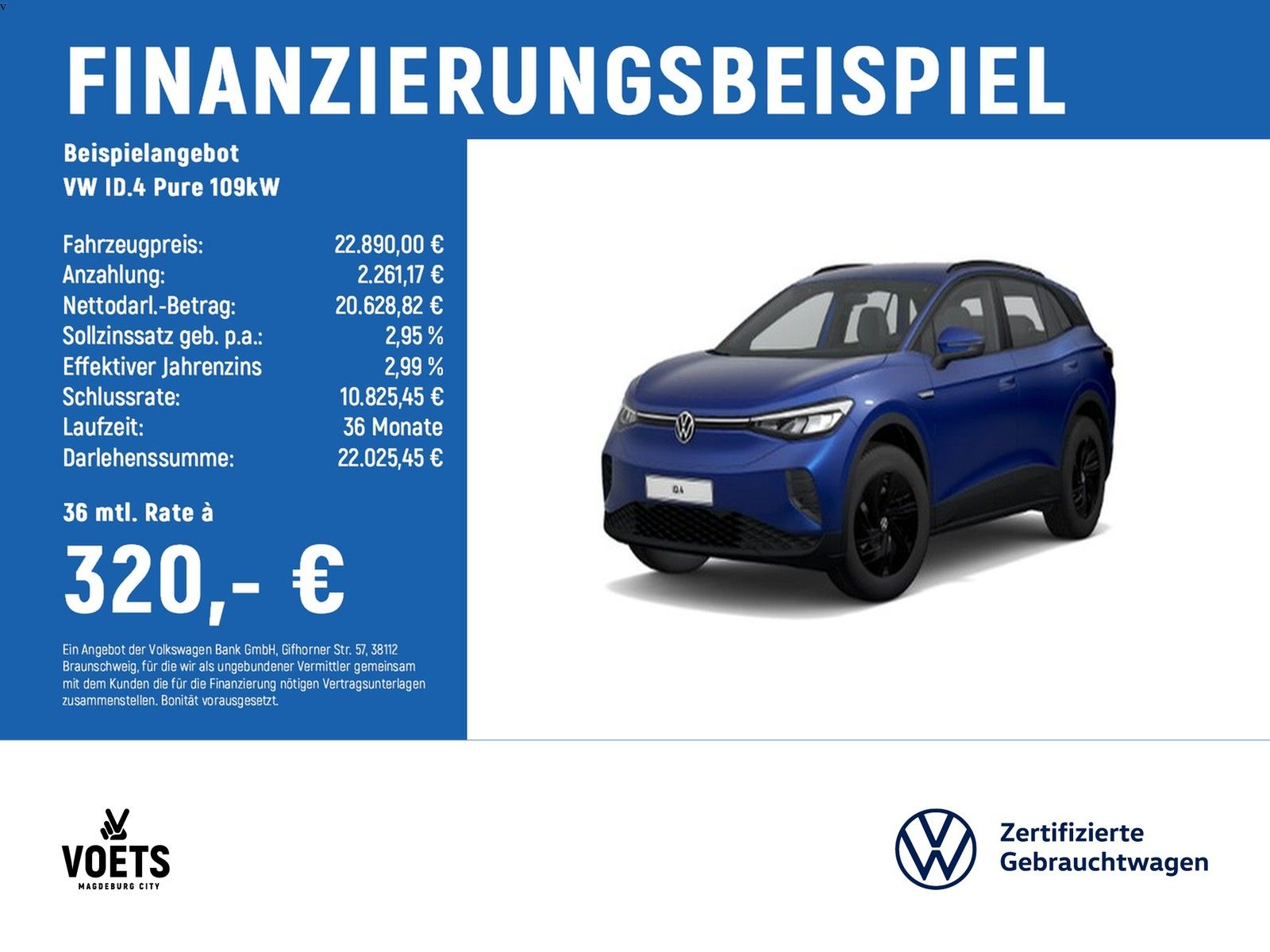 Volkswagen ID.4 Pure 109kW LED+ACC+NAVI+PDC