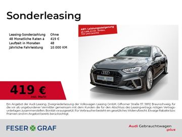 Audi Leasingangebot: Audi A4 Limousine 40TFSI qu. S line /Matrix/Navi+/Kam