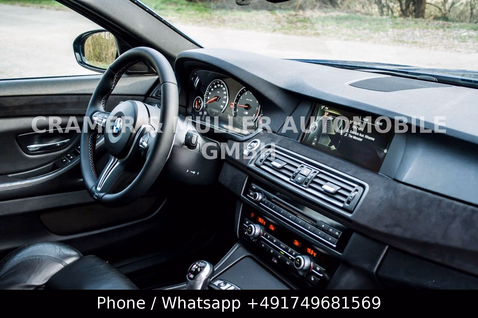 BMW M5 F10 V8 4.4 Biturbo 560 ch DKG / 164 000 km / Bleu Monte Carlo / HUD / Cuir Merino