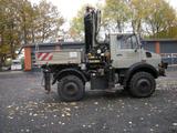 Unimog U2100 437/30 Zugmaschine mit Kran P14500D - Unimog 437