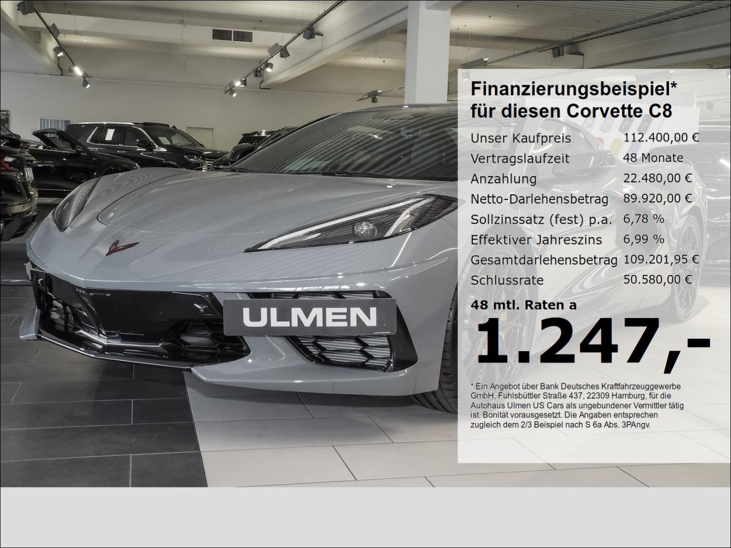 Corvette C8 Stingray Cabriolet 3LT Frontlift Vollausstatt