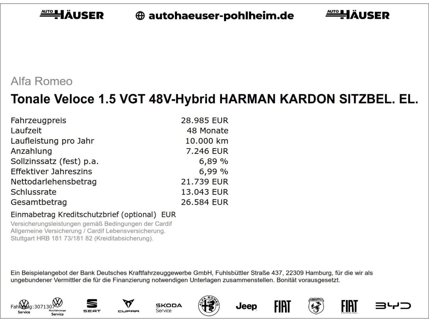 Alfa Romeo Tonale Veloce 1.5 VGT 48V-Hybrid HARMAN KARDON S imagem 2