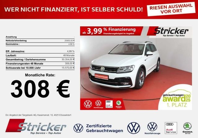 Volkswagen Tiguan R-Line 1.5TSI 308,-ohne Anzahlung Pano