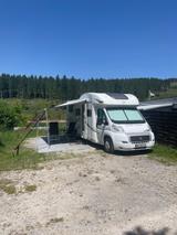 TEC Top gepflegter H682 mit Vorzelt Einzelbetten  - Heckgarage Wohnmobil oder -wagen Mit