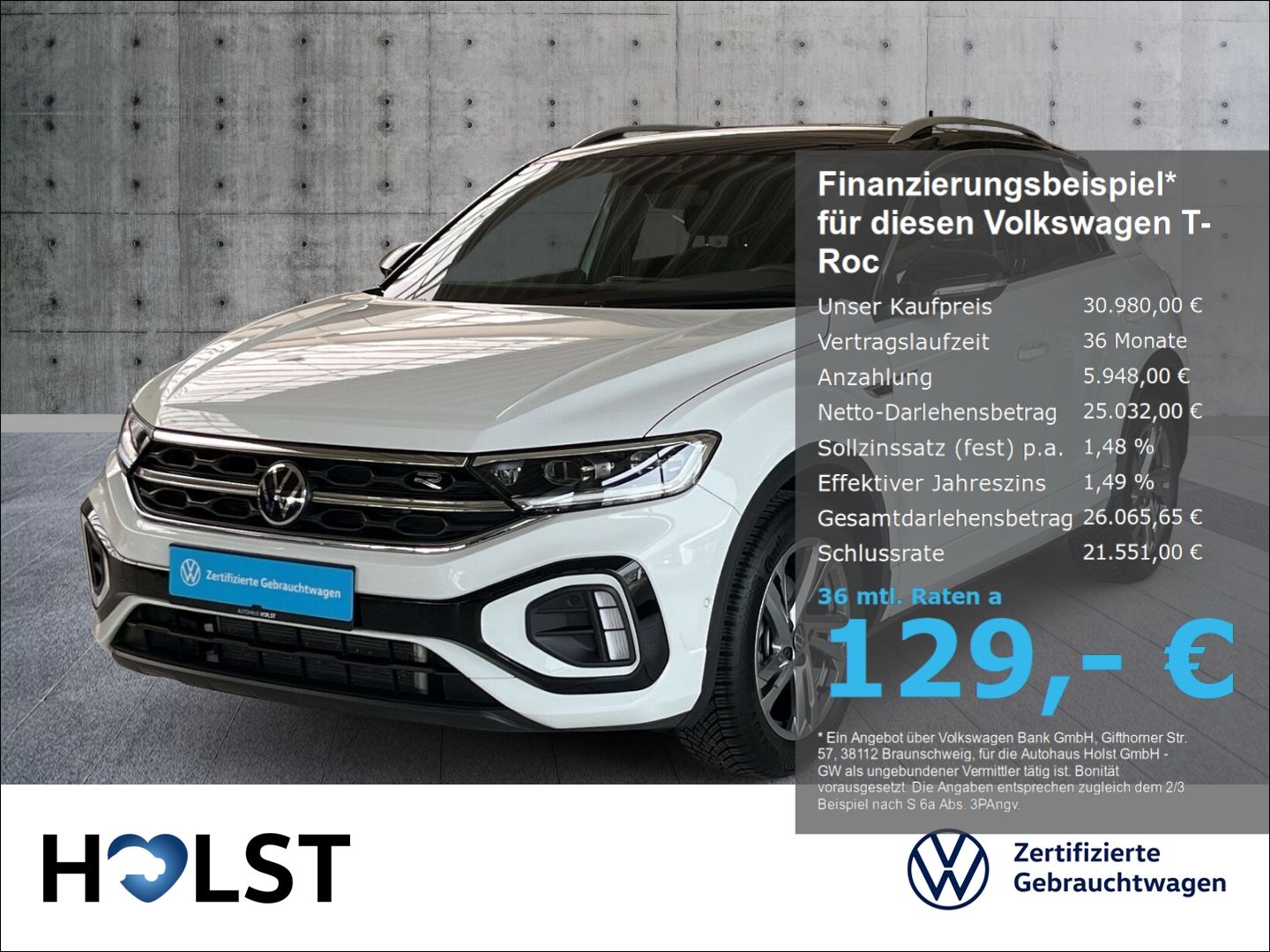 Volkswagen T-Roc 1.5TSI DSG R-Line AHK NAVI GJR RüFaKa foto 1
