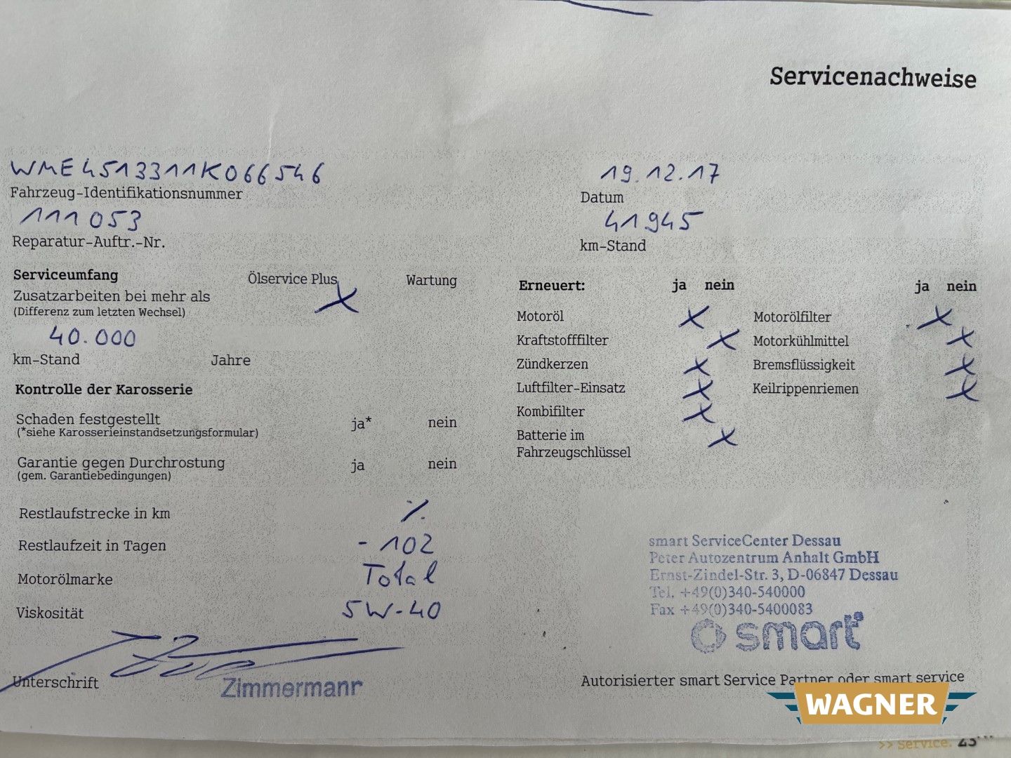 Fahrzeugabbildung Smart fortwo Passion  Klimaanlage TÜV 06/2027