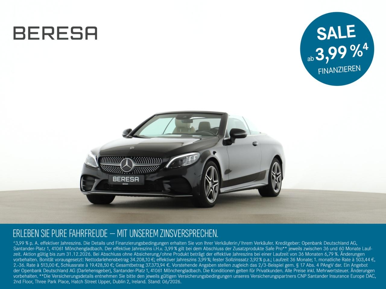 Mercedes-Benz C 300 Cabriolet AMG MBUX AHK Kamera LED Memory