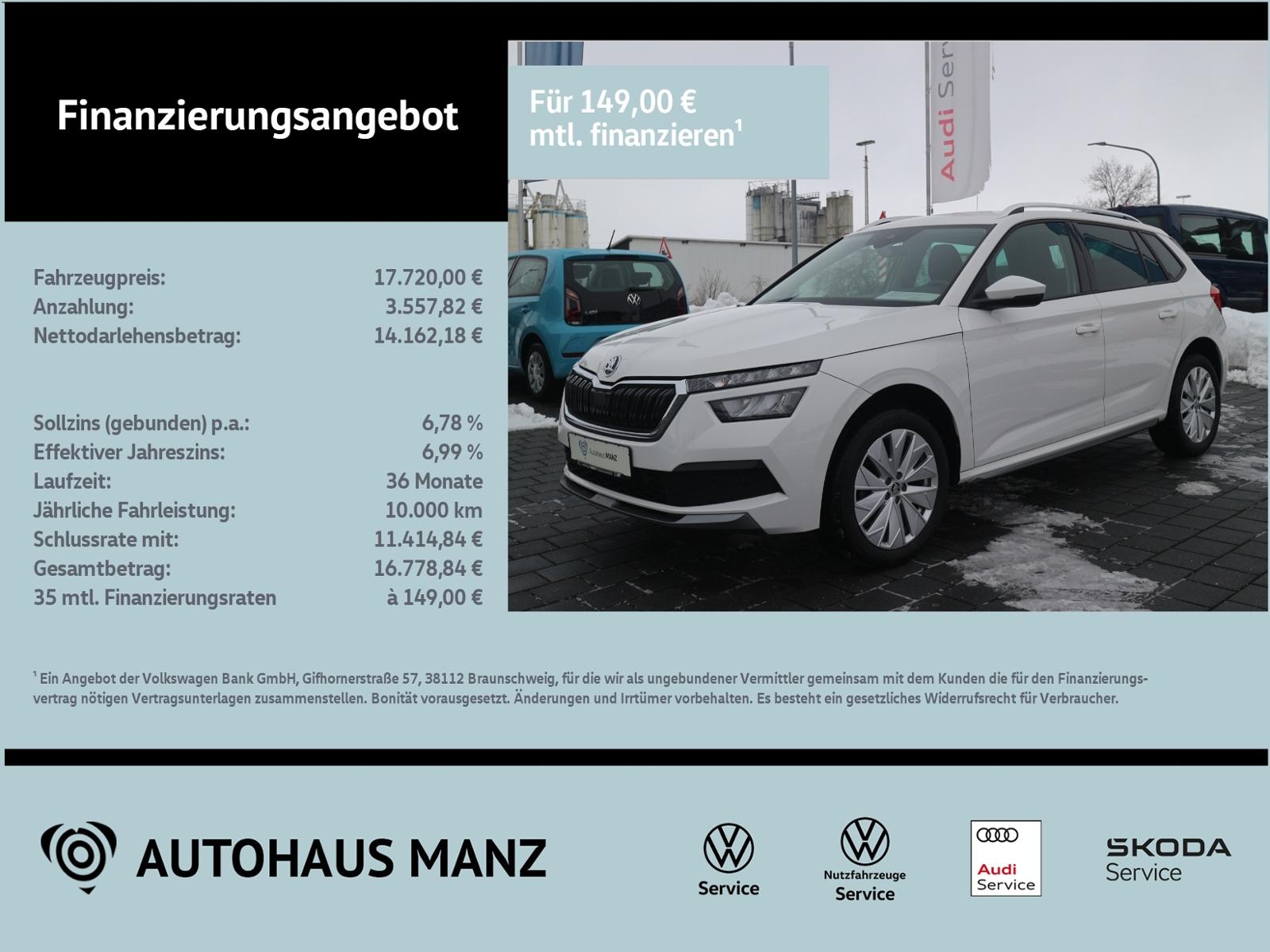 Skoda Kamiq 1.0 TSI Style KLIMA NAVI ALU