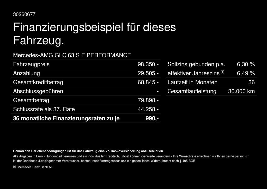 Fahrzeugabbildung Mercedes-Benz GLC 63 S E PERFORMANCE Aero Carbon magno Nappa